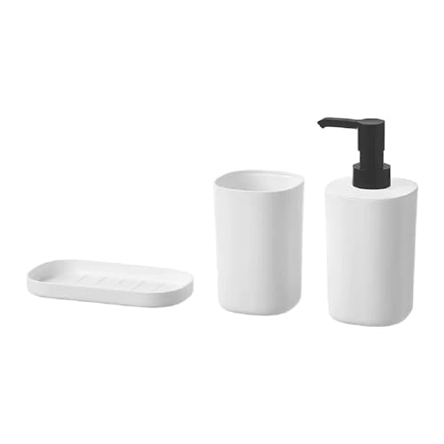 Ikea STORAVAN 3-Piece Bathroom Set,White,Small