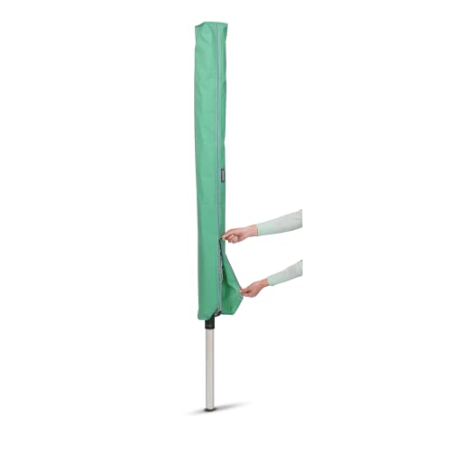 Brabantia Lift-O-Matic Outdoor 4 Arm Clothesline (197 ft/Ø 1.8") Height Adjustable, Folding Clothes Drying Rack  Ground Spike & Cover (Gray)