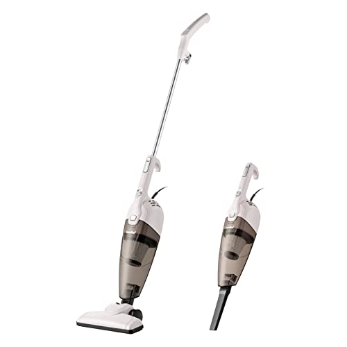 COMFEE ' Vacuum Cleaner 2 in 1 Handheld Stick Cleaner 5M Long Cord Lightweight Powerful 600W 16000Pa Suction 0.5L Large Capacity Excellent Central Filtration System for Car Home Kitchen Hair- White