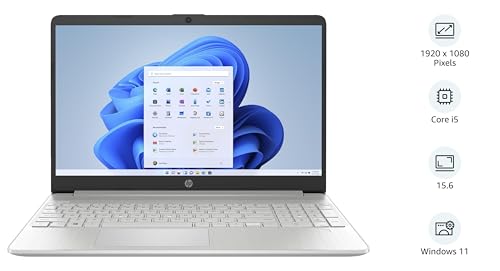 HP 2024 Newest 15s Business Laptop With 15.6" FHD Display, Inel Core i5-1235U Porcessor |16GB DDR4 Ram |512GB NVMe SSD |Intel Iris Xᶱ Graphics |Backlit Keybaord |Windows 11 Natural silver (UPGRADE)