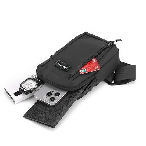 Hike Unisex Cross Body Chest Bag Synthetic Water-Resistant Scratch Resistant Small Shoulder Sling Bag for Business Travel Outdoor Shopping, HK9004