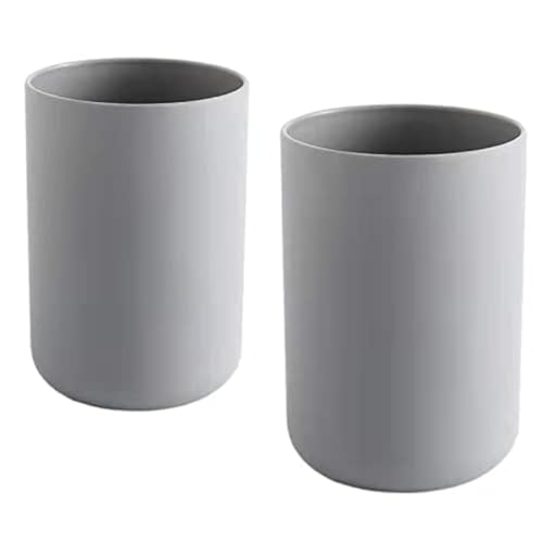 Pestrema Toothbrush Holders 2 Pieces, Bathroom Toothbrush Cup, Makeup Brush Bracket, Accessory Organizer and Toothbrush Bracket (Grey and Grey)