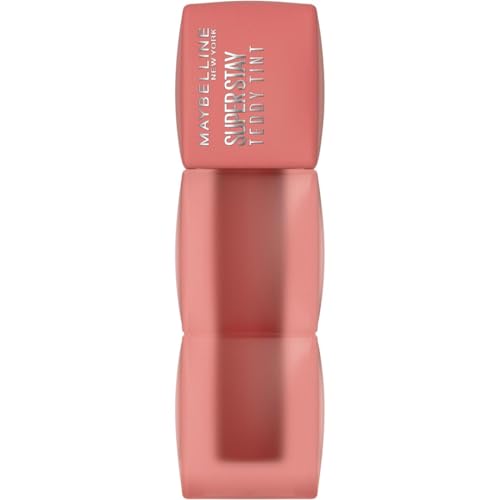 Maybelline New York, Super Stay Teddy Tint Plushwear and Transferproof, Delivers up to 12 hours of Long-lasting Blurred Matte Soft Lip Color, 15 SKINNYDIP