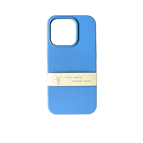 Enzee Tech iPhone 16 Pro / 16 Pro Max Mobile Phone Case - Biodegradable and Compostable - Plant Fiber and Soft TPU - Drop Protection Cover - Eco Friendly Zero Waste (Blue, iPhone 16 Pro Max)