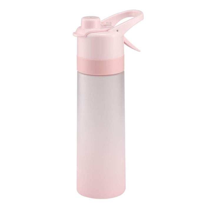 KASTWAVE Mist Spray Water Bottle, 650ml Sports Water Bottle Reusable Fitness Water Jug Multifunctional Spray Water Cup with Mist Hydration (Pink)