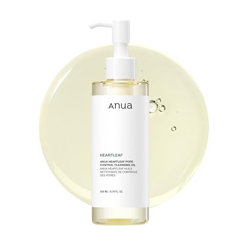 ANUA Heartleaf Pore Control Cleansing Oil, Oil Cleanser for Face, Makeup Blackhead Remover, Double Cleansing, Facial Cleanser, Mild Ingredients, Korean Skin Care 6.76 fl oz(200ml)