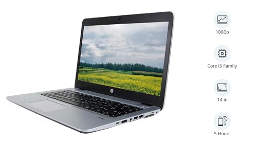 HP EliteBook 840 G4 14" HD Laptop, Core i5-7300U 2.6GHz, 16GB RAM, 512GB unidad de estado sólido, Windows 10 Pro 64Bit, Webcam (Enewed) (Renewed)