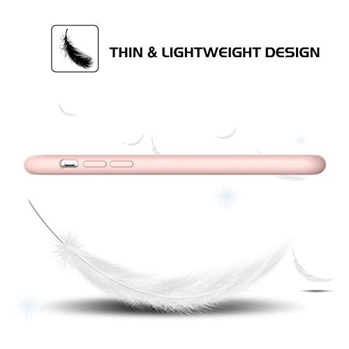 DOMAVER Case for iPhone XR Case Liquid Silicone Slim Lightweight Smooth Soft Gel Rubber Microfiber Lining Cushion Texture Cover Protective Shockproof Phone Cases for iPhone XR - Pink