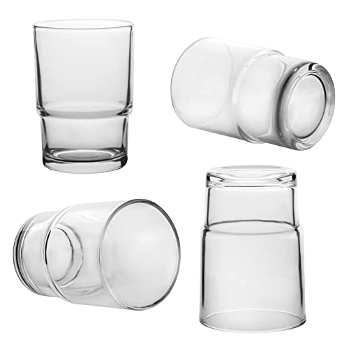HANQ Toothbrush Cup, 2pcs Glass Tumbler Toothbrush Mug Replacement for Wall Mounted Toothbrush Holder, Mouthwash Cup for Bathroom Accessories (Transparent)