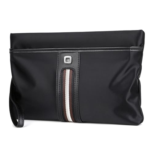 iCozzier Men's Oxford Clutch Bag Large Capacity Business Clutch Bags Wallet Pockets with Zipper Wallets for Men with Wrist Strap Wrist Bag Work Travel Casual