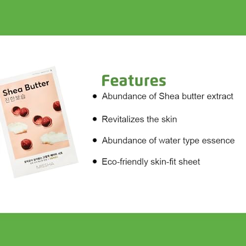 Missha Airy Fit Sheet Mask, Shea Butter