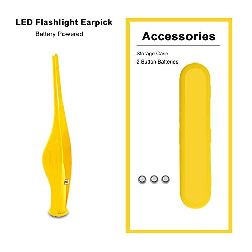 Irovami Ear Cleaner for Kids LED Flashlight Earpick Ear Wax Removal Tweezers Ear Picks Luminous Cleaning Tool
