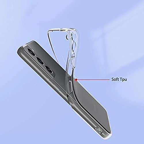 Zubitech Samsung Galaxy S22 Clear Case Soft Flexible Silicone TPU Shockproof Transparent Rubber Back Cover Compatible for Samsung Galaxy S22