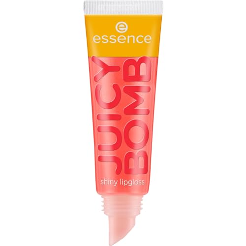 essence Juicy Bomb Shiny Lip Gloss No. 103 Proud Papaya Radiant Fresh Shimmering Vegan Alcohol Free Parabens No Microplastic Particles 10 ml