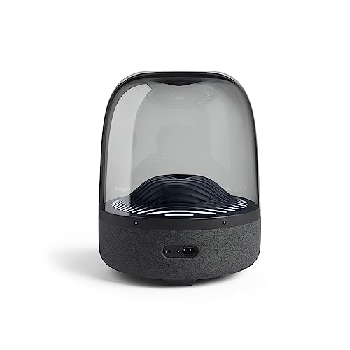 Harman Kardon Aura Studio 4 - Premium Bluetooth Home Speaker with Superior Sound, Diamond-Effect Lighting, and Eco-Friendly Design, HKAURAS4BLKUK, Black