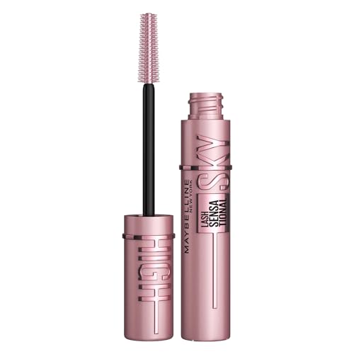 Maybelline New York Mascara, Volumizing & Lengthening Mascara, Washable Flake-Free Formula With Bamboo Extract & Fibres, Lash Sensational Sky High, Black