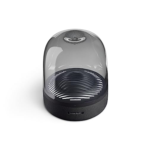 Harman Kardon Aura Studio 4 - Premium Bluetooth Home Speaker with Superior Sound, Diamond-Effect Lighting, and Eco-Friendly Design, HKAURAS4BLKUK, Black