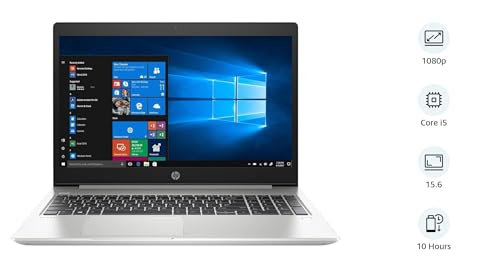 HP Probook 450 G6 15.6 Inch Full HD 1080P Professional Laptop, Intel Core I5-8265U, 16 GB RAM, 512 GB SSD, Backlit Keyboard,Windows 10 Pro(Renewed)