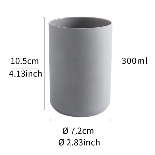 Pestrema Toothbrush Holders 2 Pieces, Bathroom Toothbrush Cup, Makeup Brush Bracket, Accessory Organizer and Toothbrush Bracket (Grey and Grey)