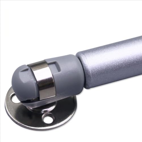 Hydraulic Gas Strut Cabinet Door Lift Support, 80N/18lb, Adjustable Spring Hinges with Mounting Hardware, 2-Pack, Silver