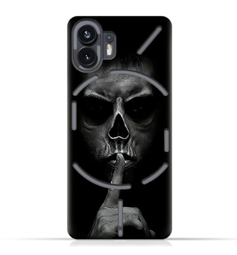 AMC Design TPU Mobile Case Cover for Nothing Phone 2 / Nothing Phone Two (5G) with Gesturing Silence Pattern