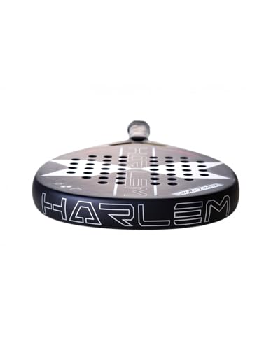 HARLEM PADEL Cyclone 12K Unisex Adult Padel Racket - Black/Grey/Gold, One Size