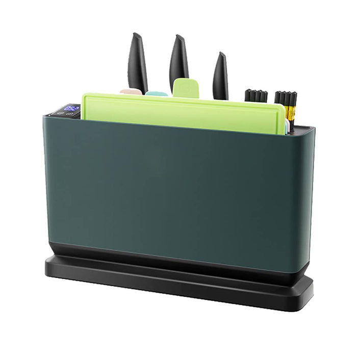 Smart Cutting Board, Smart Knife Cutting Board, Drying Holder Organizer for Kitchen, 3 Color Coded Chopping Boards, 3 Knives, 8 Pairs of Chopsticks, Smart Home Gadgets