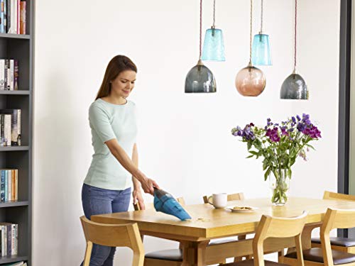 Black+Decker Cordless Dustbuster Handheld Wet & Dry Vacuum Cleaner, 7.2 V 1.5 Ah Li-Ion Battery With Charger Base, 385 ml, 14 Air Watts Suction Power, Blue - Wdc215Wa-B5