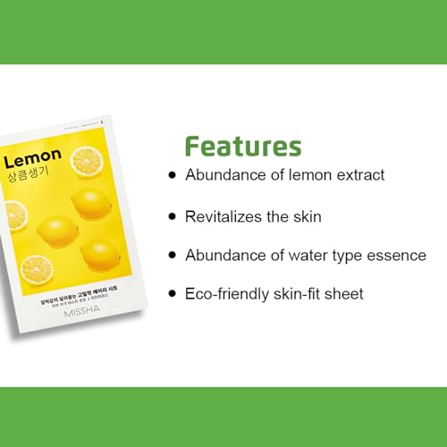 Missha Airy Fit Sheet Mask, Lemon