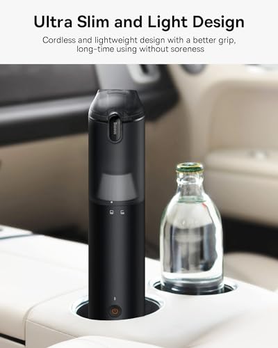 Baseus Car Vacuum Cleaner High Power, A3 Lite 12000PA Handheld Vacuum with Single Touch Empty, USB C Fast Charging, 4 in 1 Mini Hand Vacuum Air Blower Inflator Pump Dust Buster for Car,Home,Office