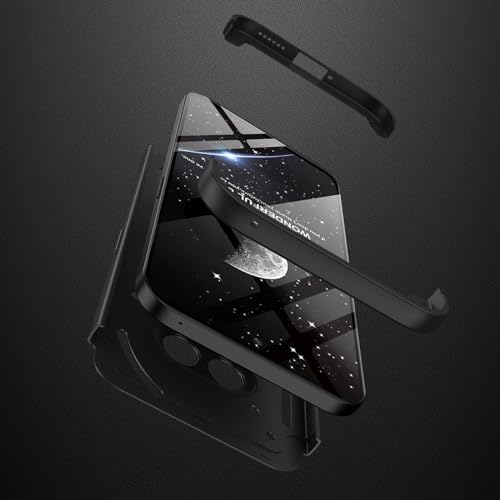 For Nothing Phone 2a Case, 360 Degree Full Body Hard Plastic Material Protective Back Cover, Detachable Split Slim Fit Shockproof Casing, Anti-Scratch Bumper Mobile Case