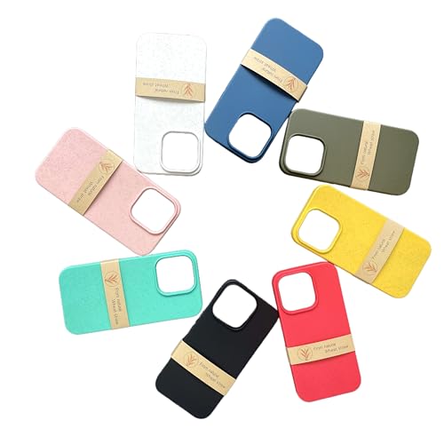 Enzee Tech iPhone 16 Pro / 16 Pro Max Mobile Phone Case - Biodegradable and Compostable - Plant Fiber and Soft TPU - Drop Protection Cover - Eco Friendly Zero Waste (Blue, iPhone 16 Pro Max)