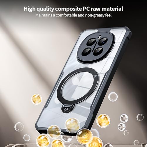 For Honor Magic 7 Pro Case, 360? Rotatable Magnetic Ring Stand Back Cover, TPU+PC Shockproof Protection Mobile Phone Case, Anti-Yellowing Slim Fit Protective Casing