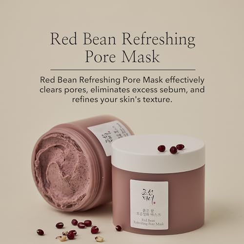 Beauty of Joseon Red Bean Pore Refreshing Mask Mud Cream Hydrating Wash Off Pack, Pore Cleansing Exfoliator, Korean Skin Care for Men and Women 140ml