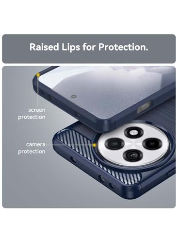 WTech OnePlus 13R 5G 2025 Silicone Brushed Texture Protective Case Cover (Navy Blue)