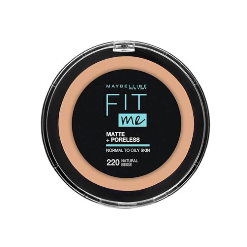 Maybelline New York Fit Me Matte and Poreless Powder, 220 Natural Beige, 12 gm