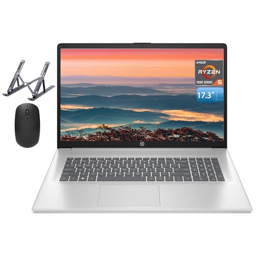 HP Laptop 17, 17.3" FHD Display, 32GB RAM, 1TB SSD, AMD Ryzen 5 Processor (Beats i7-1165G7, Up to 4.3GHz), Webcam, Numeric Keypad, Long Battery Life, Windows