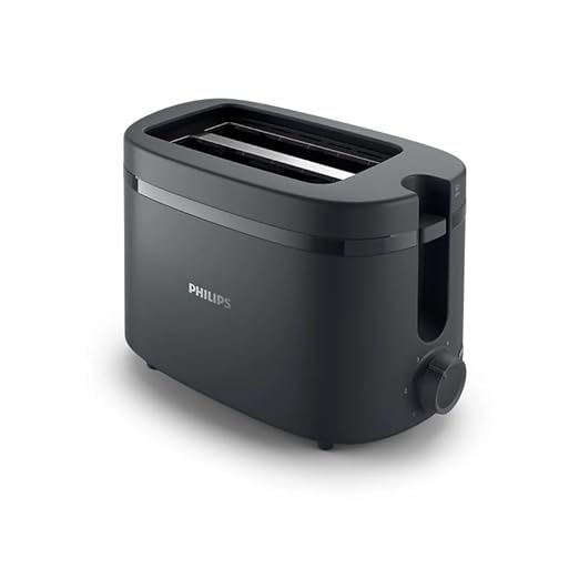 Philips HD2510/90 Toaster, 2 Slice Capacity, 6 Levels, Black