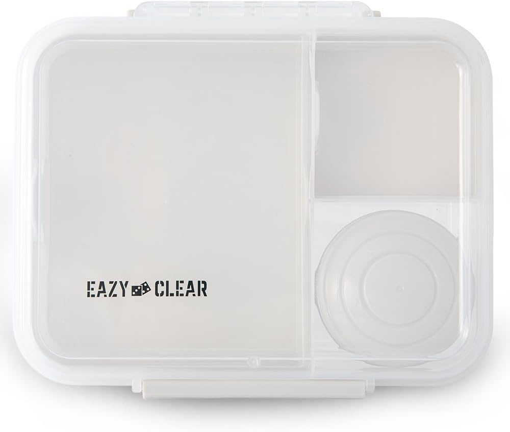 3/4/5 Compartment Convertible 1650ml Bento Lunch Box with 150ml Gravy Bowl - Grey – image 8
