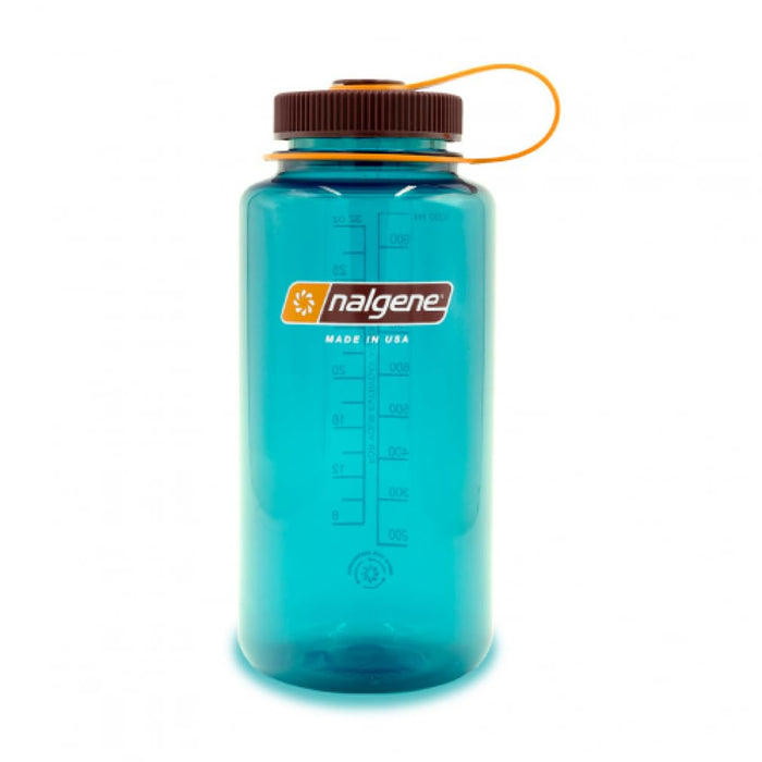 Nalgene Water Bottle - Lightweight Sustain Tritan BPA-Free Shatterproof Bottle for Backpacking, Hiking, Gym, 32 OZ, Wide Mouth, Marmalade Orange