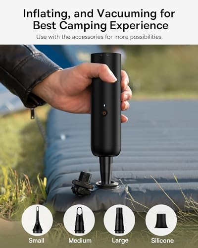 Baseus Car Vacuum Cleaner High Power, A3 Lite 12000PA Handheld Vacuum with Single Touch Empty, USB C Fast Charging, 4 in 1 Mini Hand Vacuum Air Blower Inflator Pump Dust Buster for Car,Home,Office