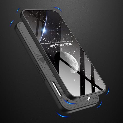 For Nothing Phone 2a Case, 360 Degree Full Body Hard Plastic Material Protective Back Cover, Detachable Split Slim Fit Shockproof Casing, Anti-Scratch Bumper Mobile Case