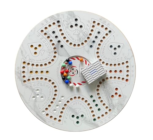 Jakaroo Joker Board Game, 4-6 Players, Wooden Game Board with Marbles, Family Strategy Game wooden board game 51 cm