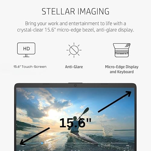 HP 2024 Newest Laptop for Business and Student, 15.6" HD Touchscreen, Intel 6-Core i3-1215U Processor, 16GB RAM, 512GB SSD, lntel UHD Graphics, Windows 11 Home, with Microsoft Office Lifetime License