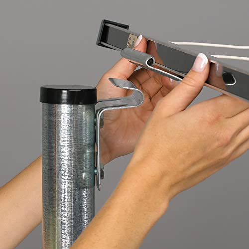 Household Essentials 17145-1 Retractable Clothesline 5-Line Dryer | Indoor or Outdoor Use Hang Wet Dry Laundry - Black|tan|silver