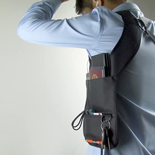 HEALLILY Shoulder Holster Bag Anti-Theft Phone Sling Chest Backpack for Men - Hidden Armpit Pouch Underarm Anti-Burglar Clothing Purse