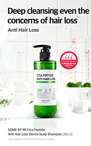 Some By Mi CICA Peptide Anti-Hairloss Shampoo | 285ml | For Strengthening & Protecting The Hair | Help To Relieve Hair Loss | Enriched With Peptide & Cica