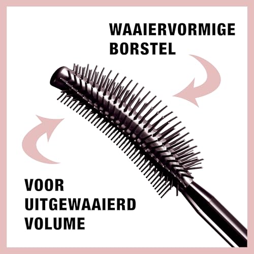 Maybelline New York Volume Mascara, Washable, Full Fan Effect, Long Eyelashes, Clump free, Lash Sensational, Very Black