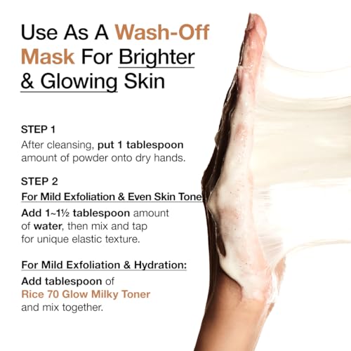 ANUA Rice Enzyme Brightening Cleansing Powder, Rice Mask, Ceramide, Gentle Face Wash for Brightening, Radiant Skin, Facial Cleanser for Dry Skin, Korean Skincare, Fragrance Free, 40g/1.41fl.oz.