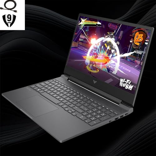HP Victus 144Hz 15.6" FHD Gaming Laptop, AMD Ryzen 5 7535HS Processor, Radeon RX 6550M (Beats Nvidia GeForce RTX 3050), 8GB RAM 512GB SSD, Backlit Keyboard, Windows 11 Pro, Mica Silver